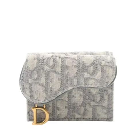 dior romantique gray oblique jacquard compact wallet|Christian Dior 2021 Saddle Wallet .